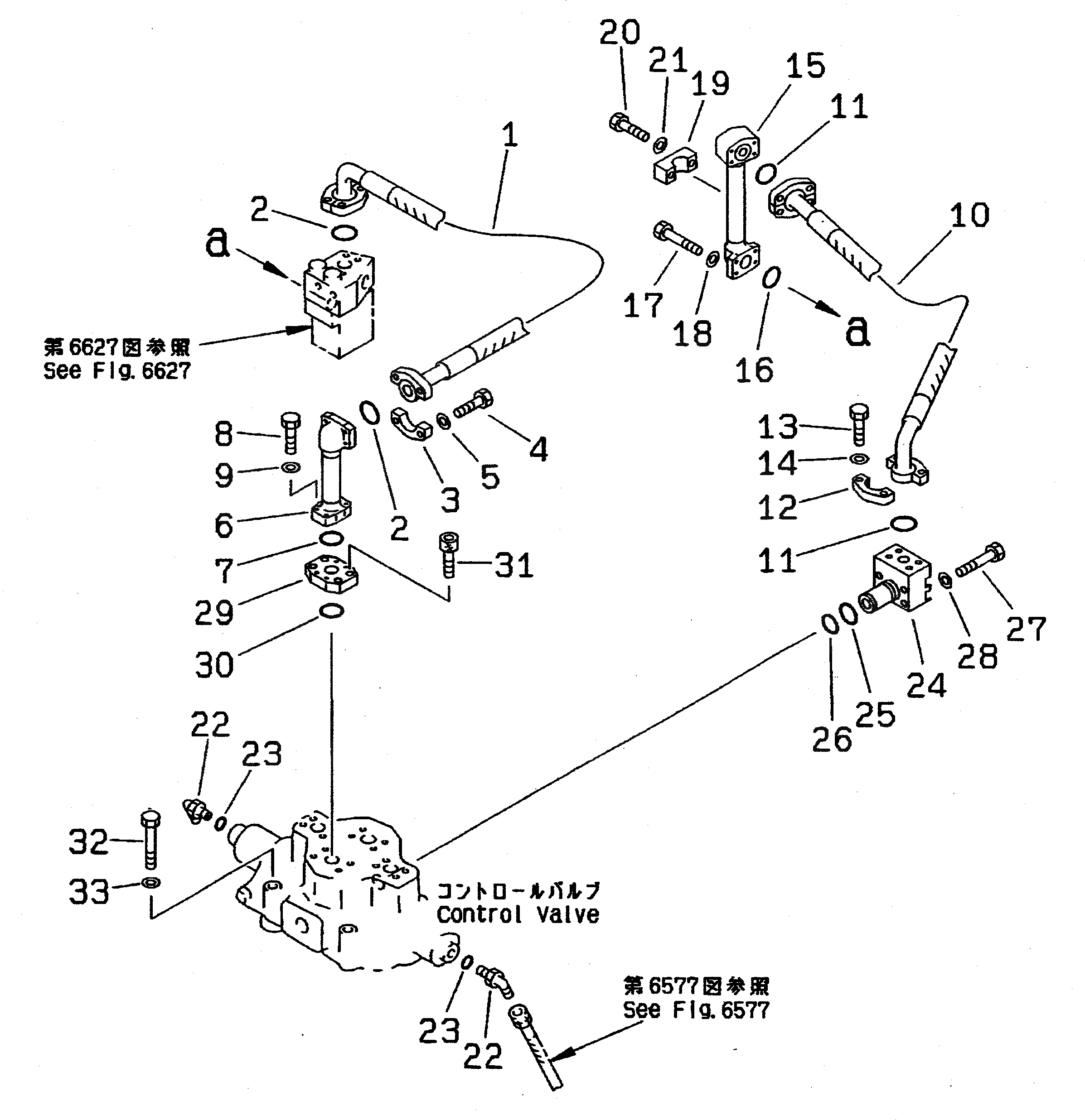 Схема запчастей Komatsu PC410LC-5 - ДОПОЛН. ГИДРОЛИНИЯ (КЛАПАН - КЛАПАН) (ДЛЯ НАСОСS) УПРАВЛ-Е РАБОЧИМ ОБОРУДОВАНИЕМ