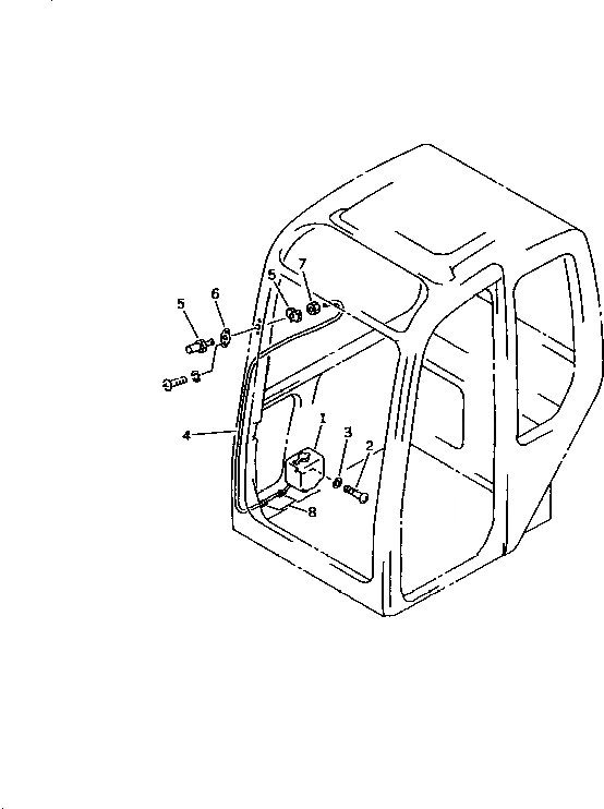 Схема запчастей Komatsu PC45-1 - ОМЫВАТЕЛЬ СТЕКЛА (ДЛЯ КАБИНЫ) КАБИНА ОПЕРАТОРА И СИСТЕМА УПРАВЛЕНИЯ