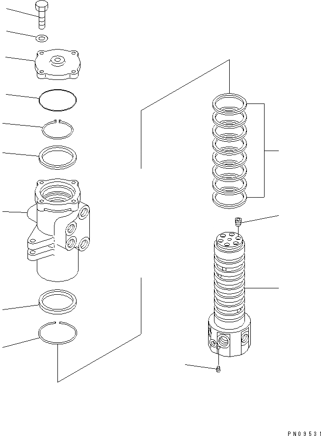 Схема запчастей Komatsu PC45-1 - ПОВОРОТНОЕ СОЕДИНЕНИЕ ПОВОРОТН. КРУГ И КОМПОНЕНТЫ
