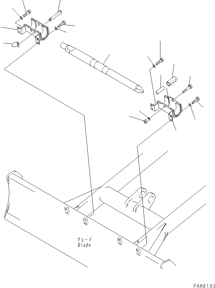 Схема запчастей Komatsu PC45-1 - ГИДРОМОЛОТ РУКОЯТЬ (CHISEL)(№-) РАБОЧЕЕ ОБОРУДОВАНИЕ