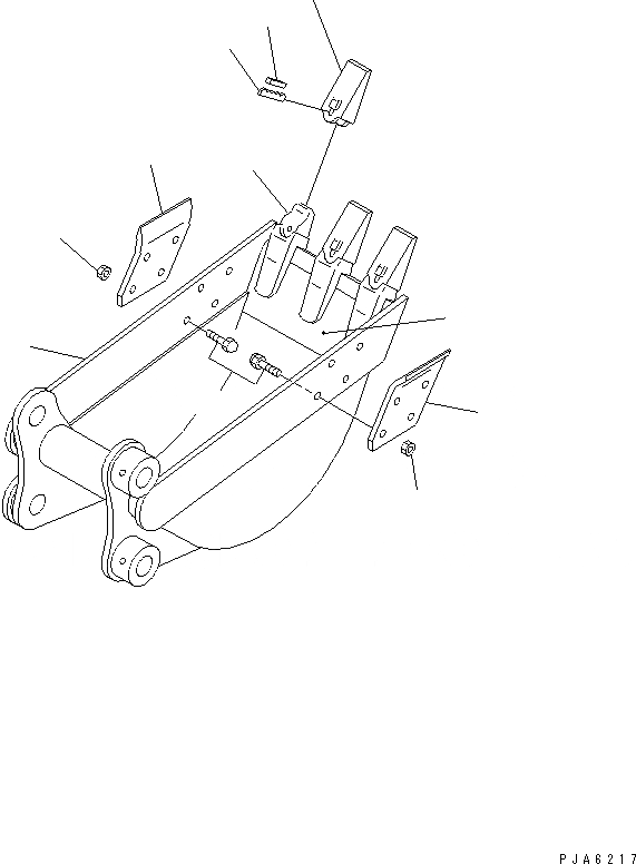 Схема запчастей Komatsu PC45-1 - КОВШ¤ .M (MINI .8M) MM (ВЕРТИКАЛЬН. ПАЛЕЦ)(№-) РАБОЧЕЕ ОБОРУДОВАНИЕ