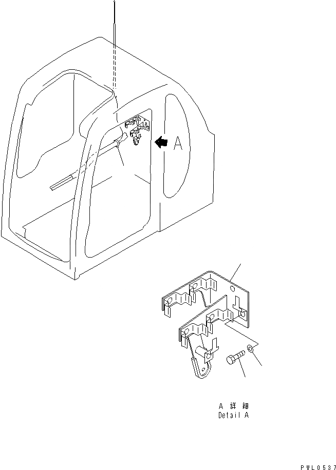 Схема запчастей Komatsu PC450-6K-J - КАБИНА (TERMINAL BRACKET)(№-) КАБИНА ОПЕРАТОРА И СИСТЕМА УПРАВЛЕНИЯ