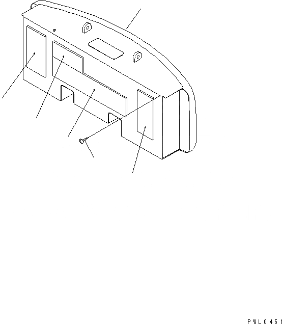 Схема запчастей Komatsu PC450-6K-J - ПРОТИВОВЕС (889KG)(№-) ЧАСТИ КОРПУСА