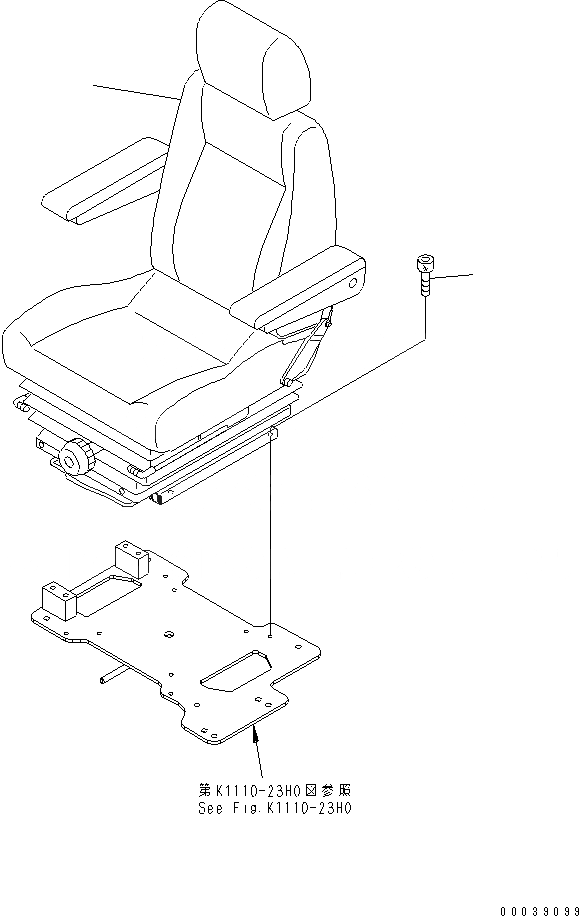 Схема запчастей Komatsu PC450-7E0 - СИДЕНЬЕ ОПЕРАТОРА (ПОДВЕСКА) КАБИНА ОПЕРАТОРА И СИСТЕМА УПРАВЛЕНИЯ