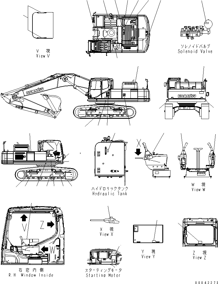 Схема запчастей Komatsu PC450-7E0 - ТАБЛИЧКИ (ИСПАНИЯ) МАРКИРОВКА