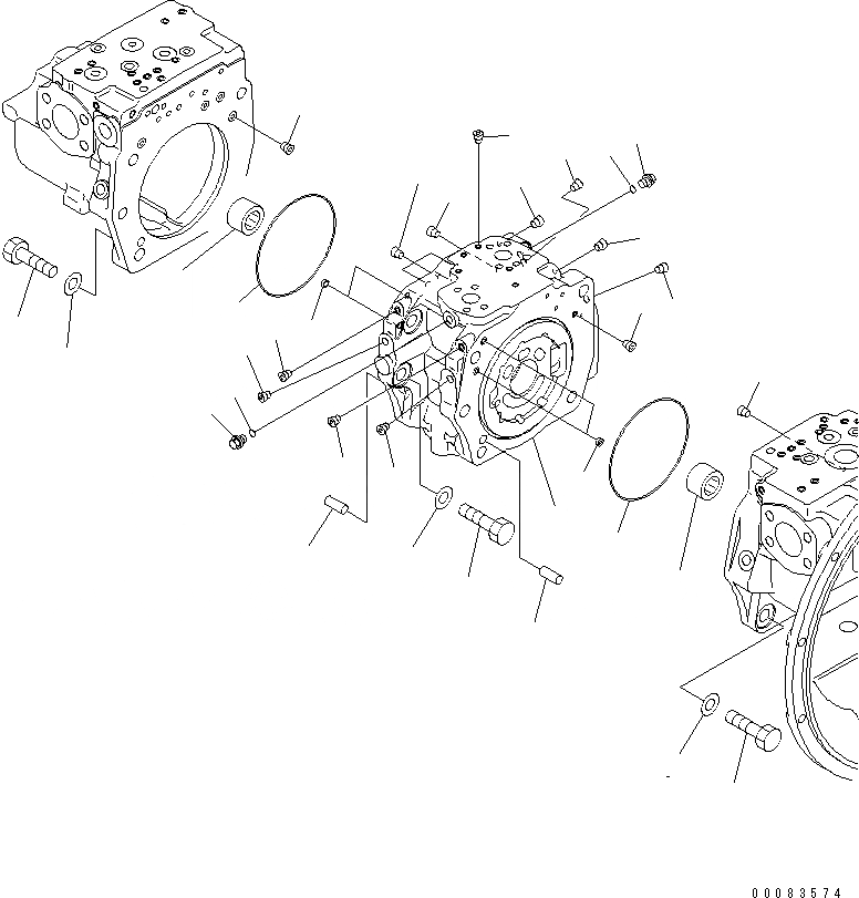 Схема запчастей Komatsu PC450-7E0 - ОСНОВН. НАСОС (/)(№-) ОСНОВН. КОМПОНЕНТЫ И РЕМКОМПЛЕКТЫ