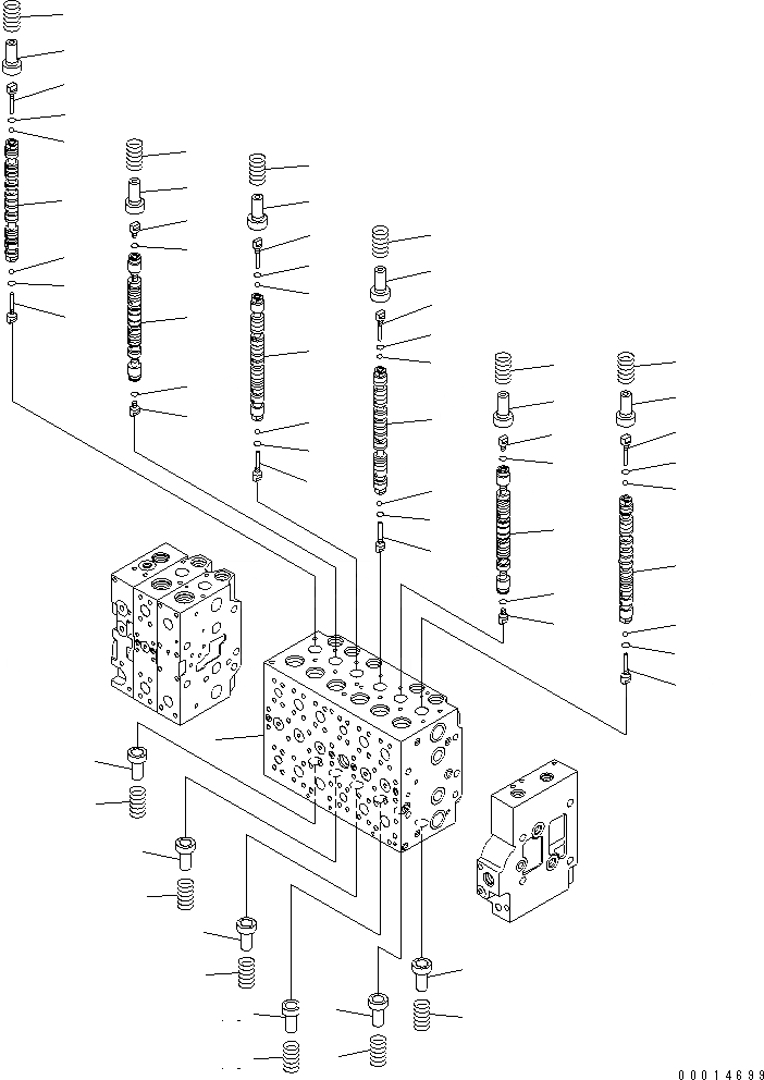 Схема запчастей Komatsu PC450-7E0 - ОСНОВН. КЛАПАН (-АКТУАТОР) (/)(№-) ОСНОВН. КОМПОНЕНТЫ И РЕМКОМПЛЕКТЫ