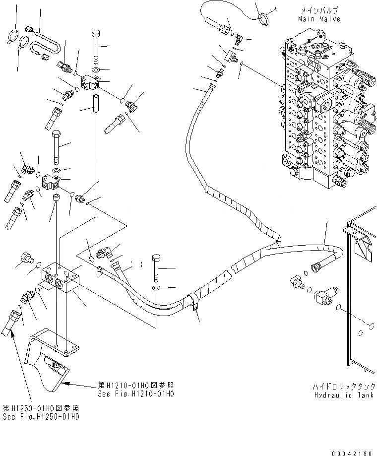 Схема запчастей Komatsu PC450-7K-E0 - КЛАПАН ПЕРЕГРУЗКИ СТРЕЛЫ (СТРЕЛА) (ШАССИ) ГИДРАВЛИКА