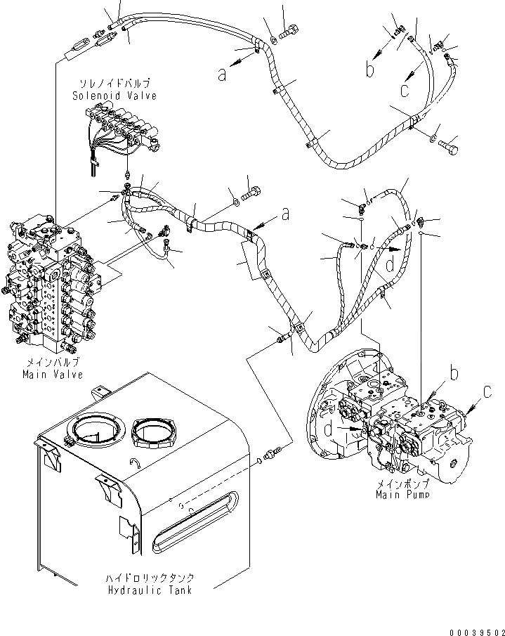 Схема запчастей Komatsu PC450-7K-E0 - LS ЛИНИЯ ГИДРАВЛИКА