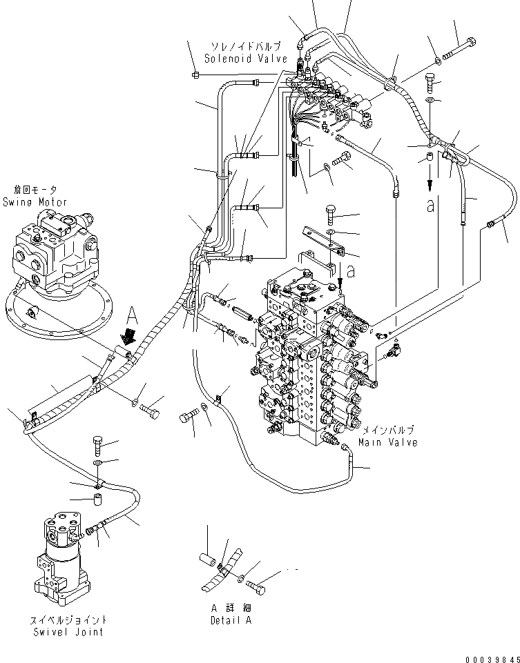 Схема запчастей Komatsu PC450-7K-E0 - СОЛЕНОИДНЫЙ КЛАПАН (ПАТРУБКИ И КОРПУС) ( АКТУАТОР) ГИДРАВЛИКА