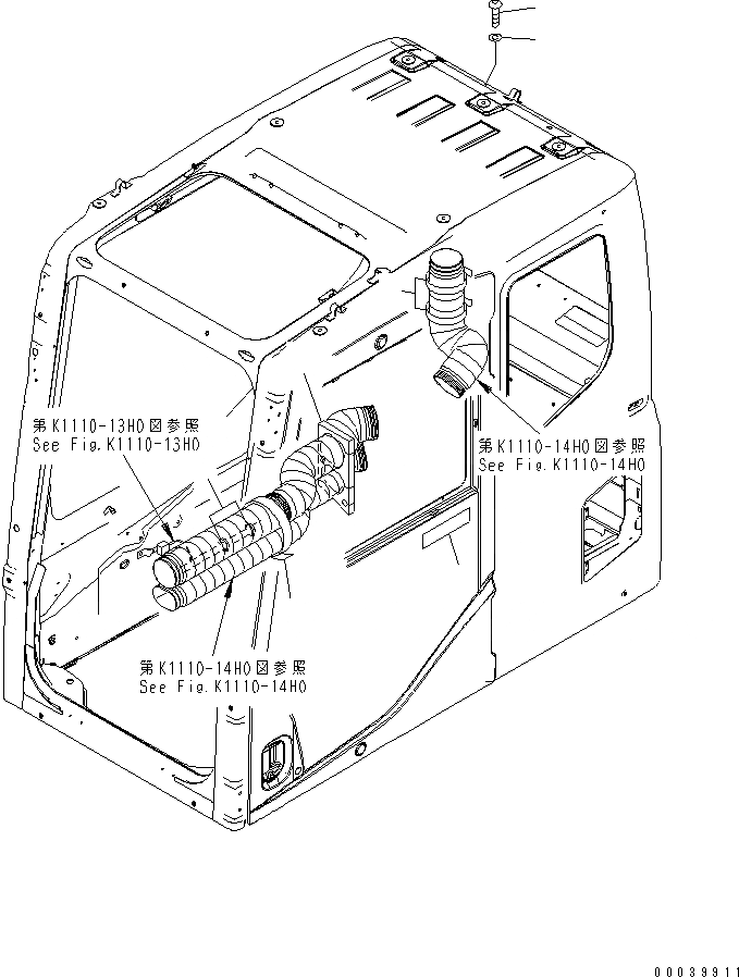 Схема запчастей Komatsu PC450-7K-E0 - ОСНОВН. КОНСТРУКЦИЯ (КАБИНА) (КРЕПЛЕНИЕ И ПЛАСТИНЫ) КАБИНА ОПЕРАТОРА И СИСТЕМА УПРАВЛЕНИЯ