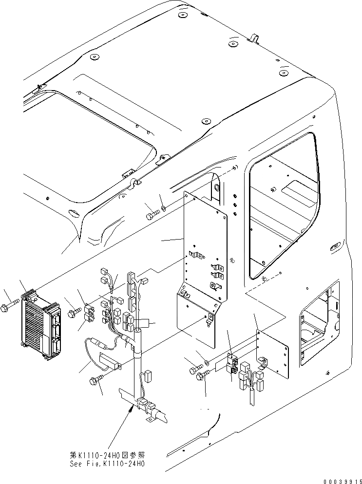 Схема запчастей Komatsu PC450-7K-E0 - ОСНОВН. КОНСТРУКЦИЯ (КАБИНА) (ПАНЕЛЬ) КАБИНА ОПЕРАТОРА И СИСТЕМА УПРАВЛЕНИЯ