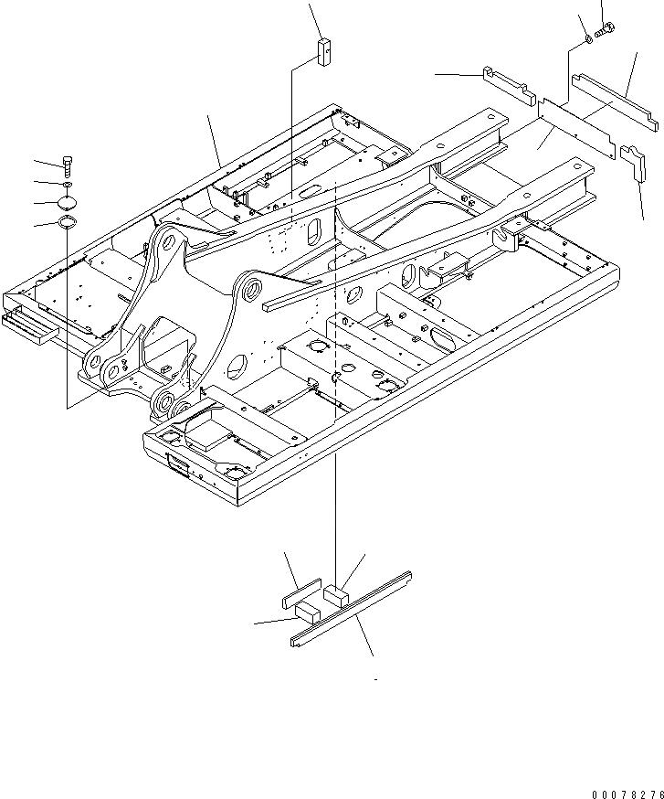 Схема запчастей Komatsu PC450-8 - ОСНОВНАЯ РАМА (/) (№K-) J ОСНОВНАЯ РАМА И ЕЕ ЧАСТИ