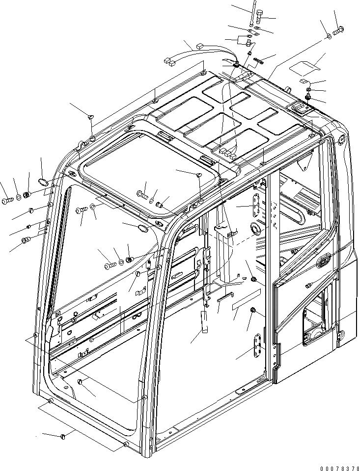 Схема запчастей Komatsu PC450-8 - OPERATORґS КАБИНА (KOMTRAX FILM АНТЕННА И GALEO ПЛАСТИНА) (ORBCOM ТИП) (СПЕЦ-Я ДЛЯ РАЗРУШ. ЗДАНИЙ) (№K-K88) K OPERATORґS ОБСТАНОВКА И СИСТЕМА УПРАВЛЕНИЯ