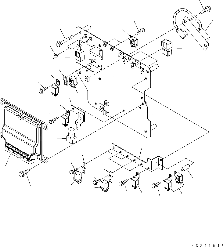 Схема запчастей Komatsu PC450-8 - OPERATORґS КАБИНА (КАБИНА IN ЧАСТИ) (SUB ПЛАСТИНА И РЕЛЕ) (СПЕЦ-Я ДЛЯ РАЗРУШ. ЗДАНИЙ) K OPERATORґS ОБСТАНОВКА И СИСТЕМА УПРАВЛЕНИЯ