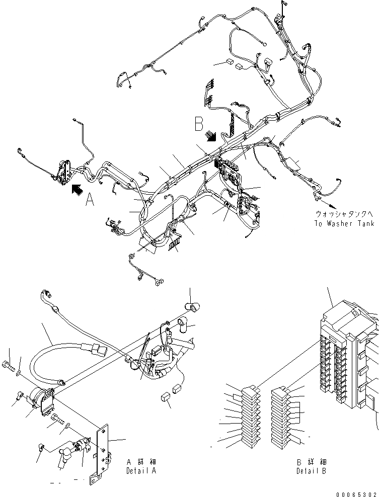 Схема запчастей Komatsu PC450-8 - OPERATORґS КАБИНА (ПОЛ) (Э/ПРОВОДКА) (С КРЫША ДВОРНИКИ) (СПЕЦ-Я ДЛЯ РАЗРУШ. ЗДАНИЙ) (№K-K88) K OPERATORґS ОБСТАНОВКА И СИСТЕМА УПРАВЛЕНИЯ