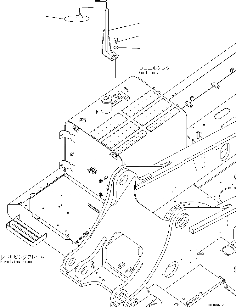 Схема запчастей Komatsu PC450-8 - ЗАДН. VIEW MIRROR M ЧАСТИ КОРПУСА