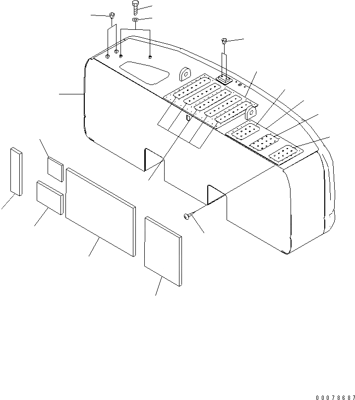 Схема запчастей Komatsu PC450-8 - ПРОТИВОВЕС (9KG) (№K8-) M ЧАСТИ КОРПУСА