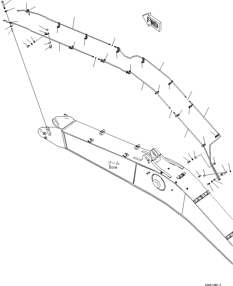 Схема запчастей Komatsu PC450-8 - СТРЕЛА (.7M) (БЫСТРОСЪЕМН. МЕХ-М ЛИНИЯ) (№K-K) T РАБОЧЕЕ ОБОРУДОВАНИЕ