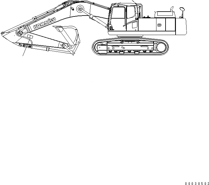 Схема запчастей Komatsu PC450-8 - ПРЕДУПРЕЖДАЮЩ. МАРКИРОВКА (РУКОЯТЬ) U МАРКИРОВКА