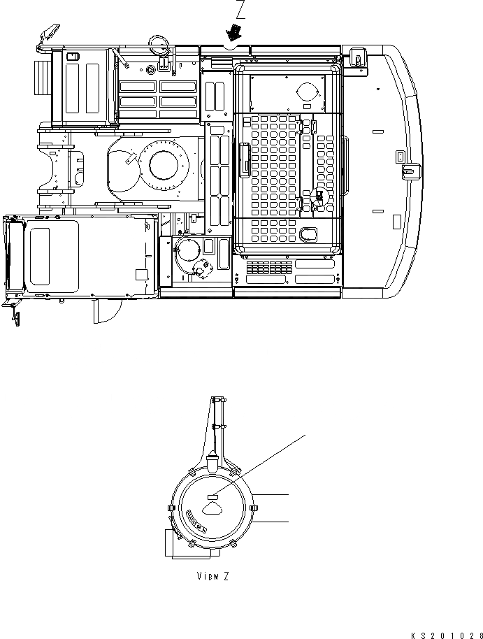 Схема запчастей Komatsu PC450-8 - ПЛАСТИНА (ВОЗДУХООЧИСТИТЕЛЬ ДВОЙНОЙ ЭЛЕМЕНТ) (АНГЛ.) U МАРКИРОВКА