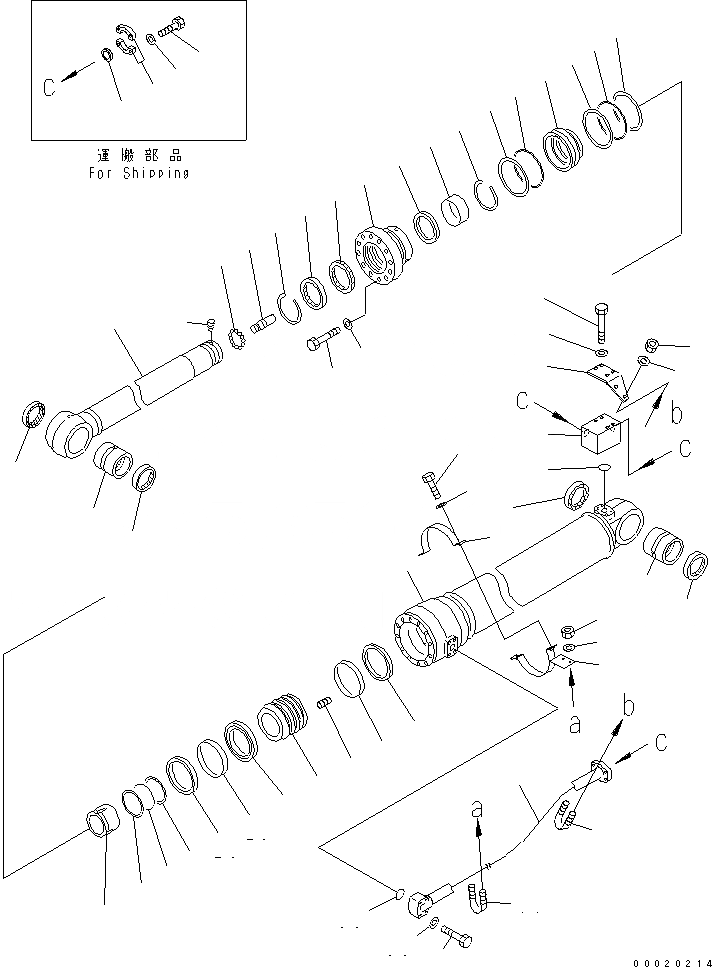 Схема запчастей Komatsu PC450-8 - ЦИЛИНДР РУКОЯТИ(EXCEPT .M РУКОЯТЬ) Y ОСНОВН. КОМПОНЕНТЫ И РЕМКОМПЛЕКТЫ