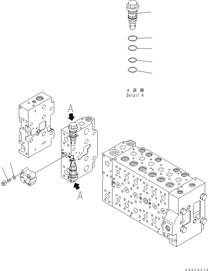 Схема запчастей Komatsu PC450-8 - ОСНОВН. КЛАПАН (-АКТУАТОР) (/) (№K-K99) Y ОСНОВН. КОМПОНЕНТЫ И РЕМКОМПЛЕКТЫ