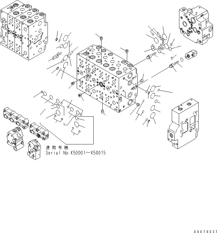 Схема запчастей Komatsu PC450-8 - ОСНОВН. КЛАПАН (-АКТУАТОР) (/) (№K-K99) Y ОСНОВН. КОМПОНЕНТЫ И РЕМКОМПЛЕКТЫ