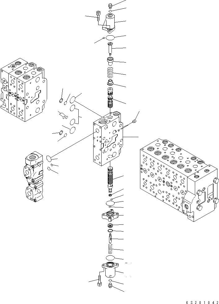 Схема запчастей Komatsu PC450-8 - ОСНОВН. КЛАПАН (-АКТУАТОР) (7/) (№K-) Y ОСНОВН. КОМПОНЕНТЫ И РЕМКОМПЛЕКТЫ