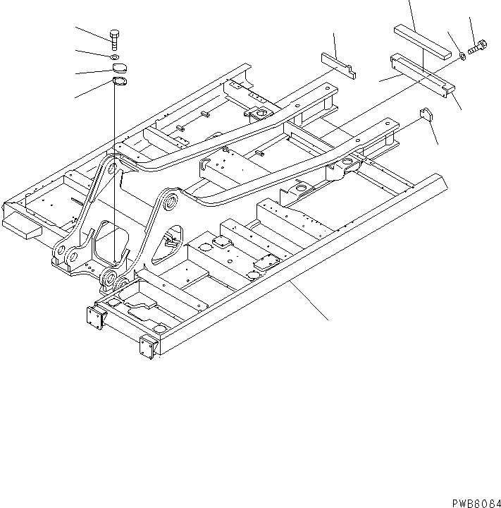 Схема запчастей Komatsu PC450-6 - ОСНОВНАЯ РАМА (F.O.P.S.)(№-) ОСНОВНАЯ РАМА И ЕЕ ЧАСТИ