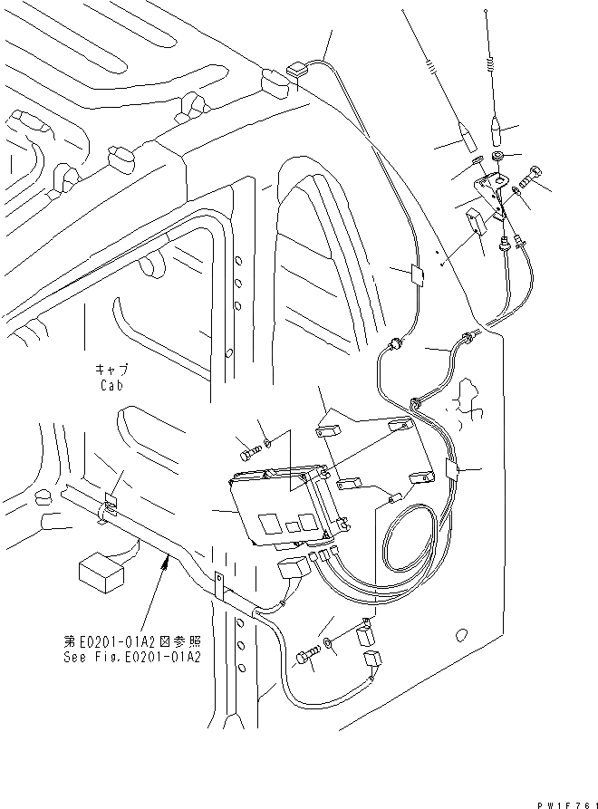 Схема запчастей Komatsu PC450-6 - KOMTRAX (АНТЕННА И КОНТРОЛЛЕР) КАБИНА ОПЕРАТОРА И СИСТЕМА УПРАВЛЕНИЯ