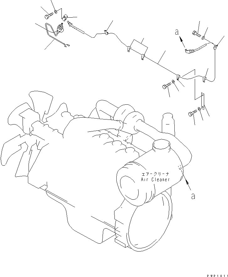 Схема запчастей Komatsu PC450-6K - ВОЗДУХООЧИСТИТЕЛЬ СОЕДИН-Е(№K-) КОМПОНЕНТЫ ДВИГАТЕЛЯ