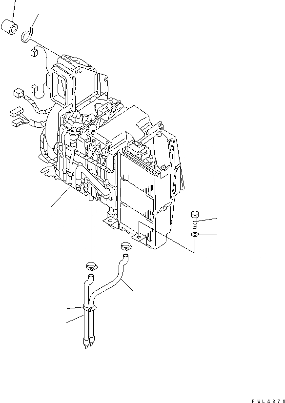 Схема запчастей Komatsu PC450-6K - КОНДИЦ. ВОЗДУХА (БЛОК)(№K-) КАБИНА ОПЕРАТОРА И СИСТЕМА УПРАВЛЕНИЯ