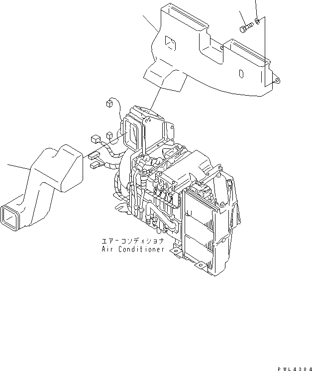 Схема запчастей Komatsu PC450-6K - КОНДИЦ. ВОЗДУХА (ВОЗДУХОВОДЫ)(№K-) КАБИНА ОПЕРАТОРА И СИСТЕМА УПРАВЛЕНИЯ