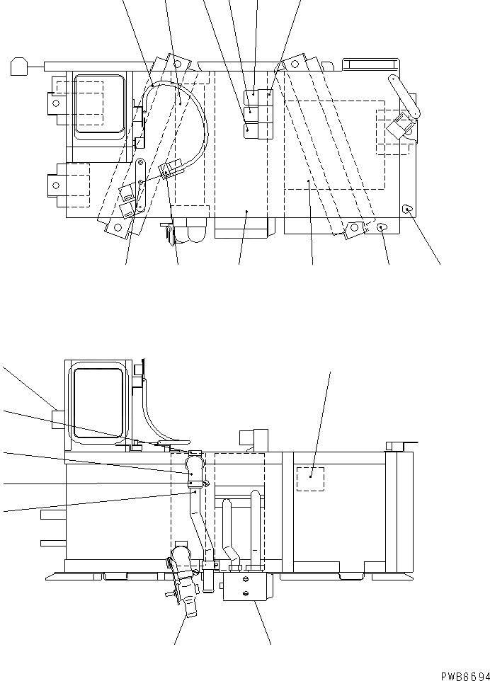 Схема запчастей Komatsu PC450-6K - КОНДИЦ. ВОЗДУХА В СБОРЕ(№K-K999) КАБИНА ОПЕРАТОРА И СИСТЕМА УПРАВЛЕНИЯ