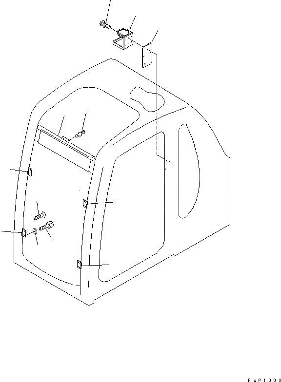 Схема запчастей Komatsu PC450-6K - КОЗЫРЕК ОТ СОЛНЦА. И ПОДСТАКАННИК(№K-) КАБИНА ОПЕРАТОРА И СИСТЕМА УПРАВЛЕНИЯ