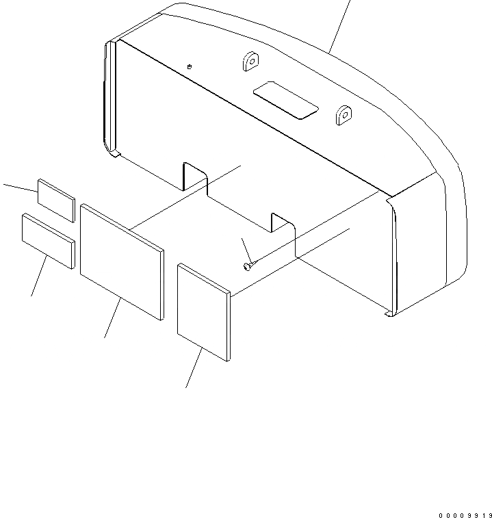 Схема запчастей Komatsu PC450-7 - ПРОТИВОВЕС (9KG) ЧАСТИ КОРПУСА