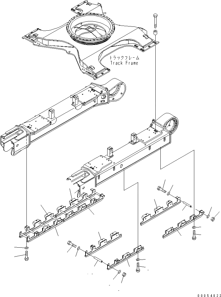Схема запчастей Komatsu PC450-7 - ПОЛН. ЗАЩИТА КАТКОВ(№9-) ХОДОВАЯ