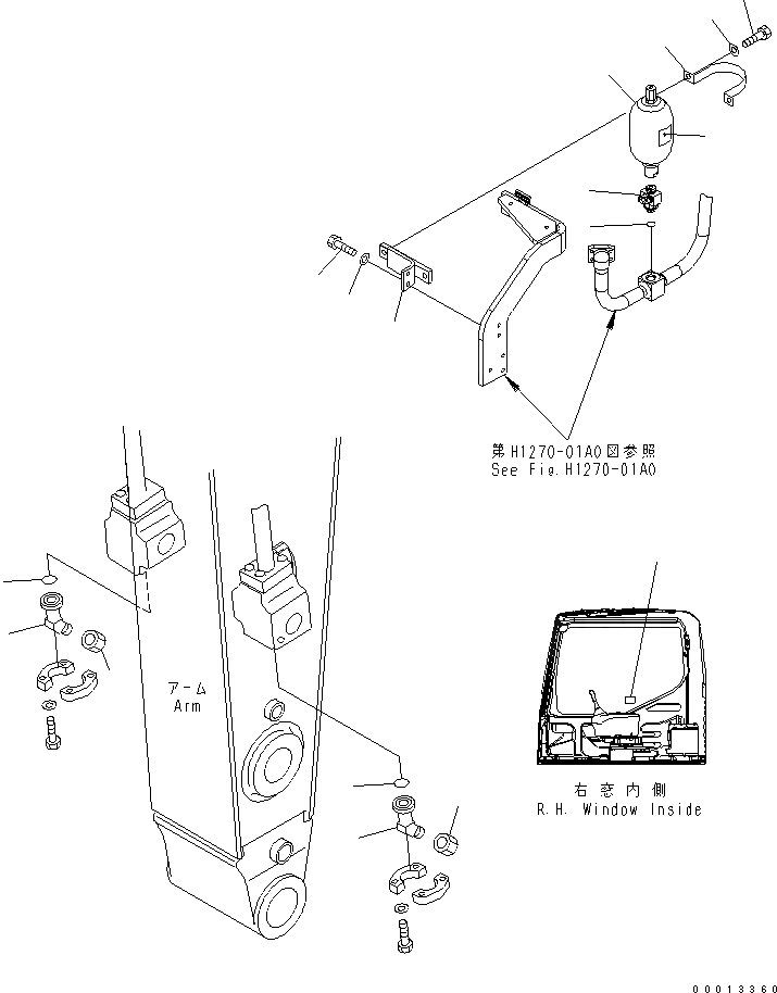 Схема запчастей Komatsu PC450-7 - ПЕРЕХОДНИК ДЛЯ МОЛОТА (ДЛЯ NIPPON PNEUMATIC)(№-) РАБОЧЕЕ ОБОРУДОВАНИЕ