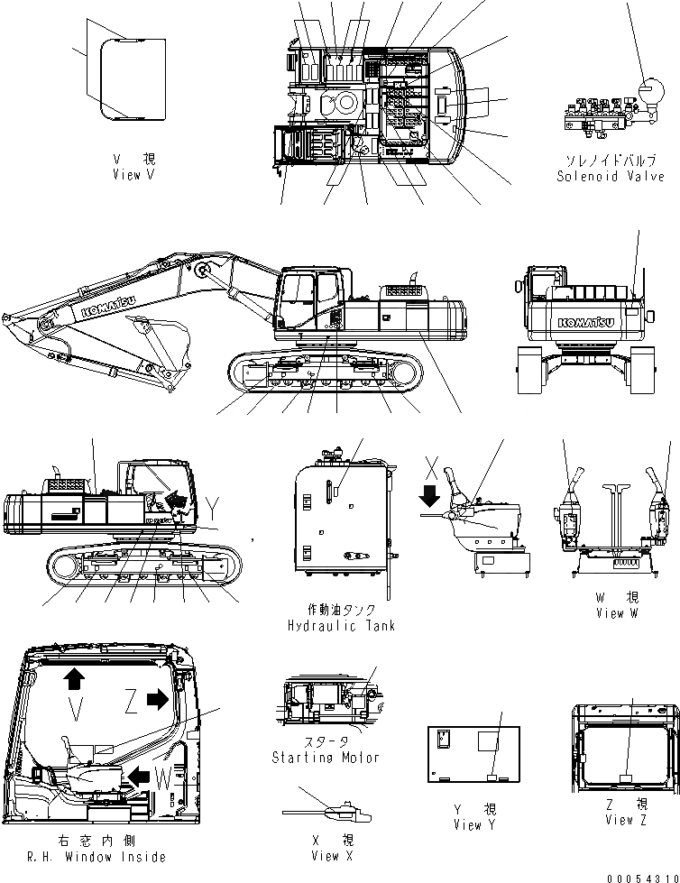 Схема запчастей Komatsu PC450-7 - MARKS И ТАБЛИЧКИS (ИСПАНИЯ) (БУКВЕНН.)(№-) МАРКИРОВКА