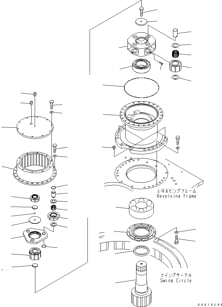 Схема запчастей Komatsu PC450-7-M1 - МЕХАНИЗМ ПОВОРОТА В СБОРЕ (ПОСТАВЛЯЕМЫЕ ЧАСТИ) ОСНОВН. КОМПОНЕНТЫ И РЕМКОМПЛЕКТЫ