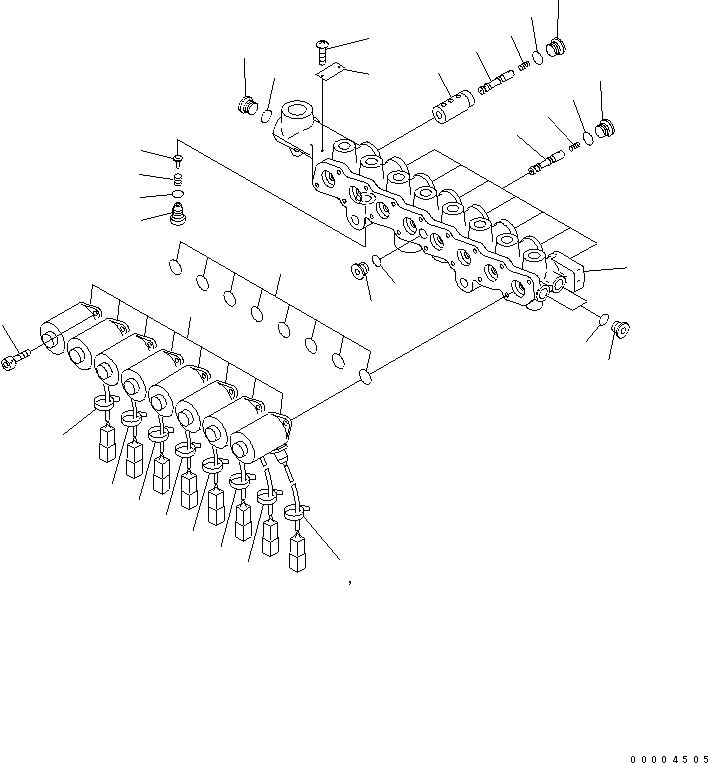 Схема запчастей Komatsu PC450-7-M1 - СОЛЕНОИДНЫЙ КЛАПАН (ВНУТР. ЧАСТИ) ОСНОВН. КОМПОНЕНТЫ И РЕМКОМПЛЕКТЫ