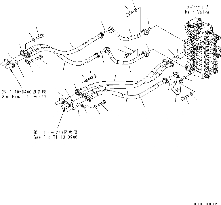 Схема запчастей Komatsu PC450-7K - РУКОЯТЬ И ЛИНИЯ КОВША ГИДРАВЛИКА