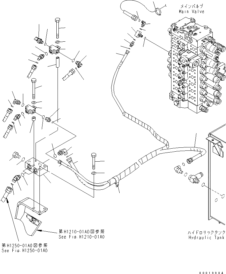 Схема запчастей Komatsu PC450-7K - КЛАПАН ПЕРЕГРУЗКИ СТРЕЛЫ (СТРЕЛА) (ШАССИ) ГИДРАВЛИКА