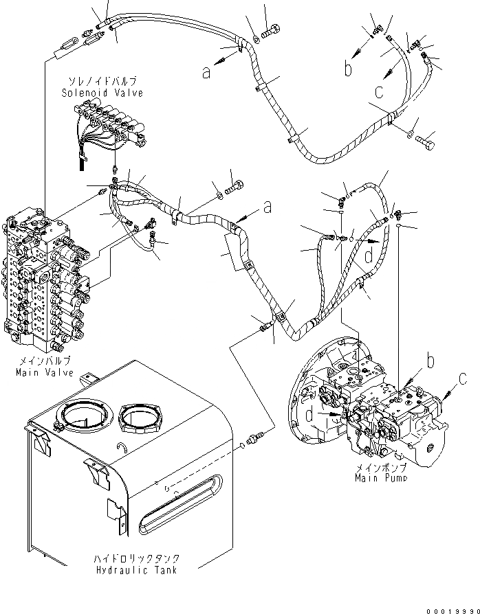 Схема запчастей Komatsu PC450-7K - LS ЛИНИЯ ГИДРАВЛИКА