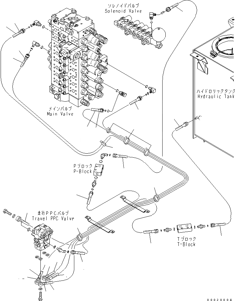 Схема запчастей Komatsu PC450-7K - ОСНОВН. КОНСТРУКЦИЯ (КАБИНА) (PPC ШЛАНГИ) (/) КАБИНА ОПЕРАТОРА И СИСТЕМА УПРАВЛЕНИЯ