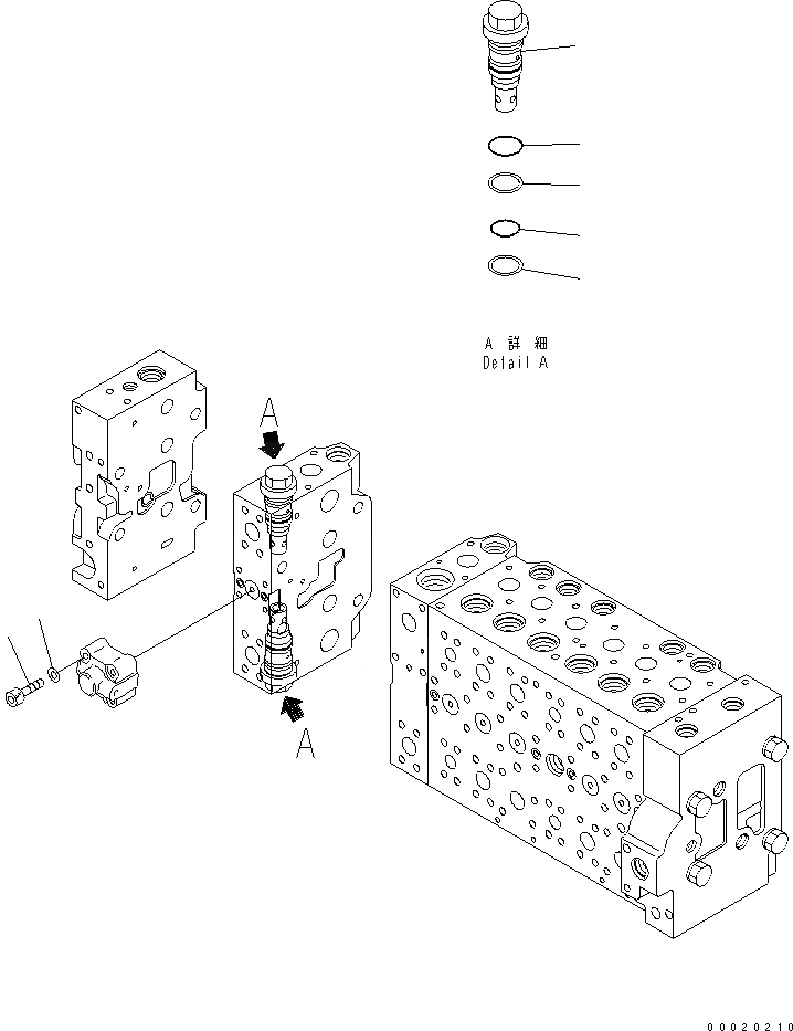 Схема запчастей Komatsu PC450-7K - ОСНОВН. КЛАПАН (-АКТУАТОР) (/) ОСНОВН. КОМПОНЕНТЫ И РЕМКОМПЛЕКТЫ