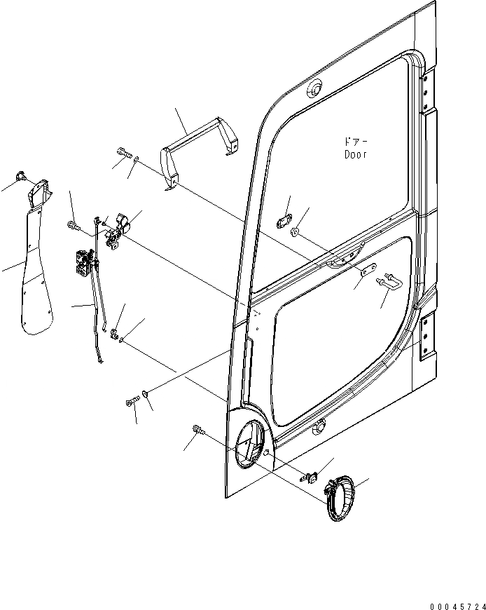 Схема запчастей Komatsu PC450-8 - КАБИНА (ЗАМОК ДВЕРИ) (ASIA РАДИО И БЕЗ KOMTRAX)(№7-) КАБИНА ОПЕРАТОРА И СИСТЕМА УПРАВЛЕНИЯ
