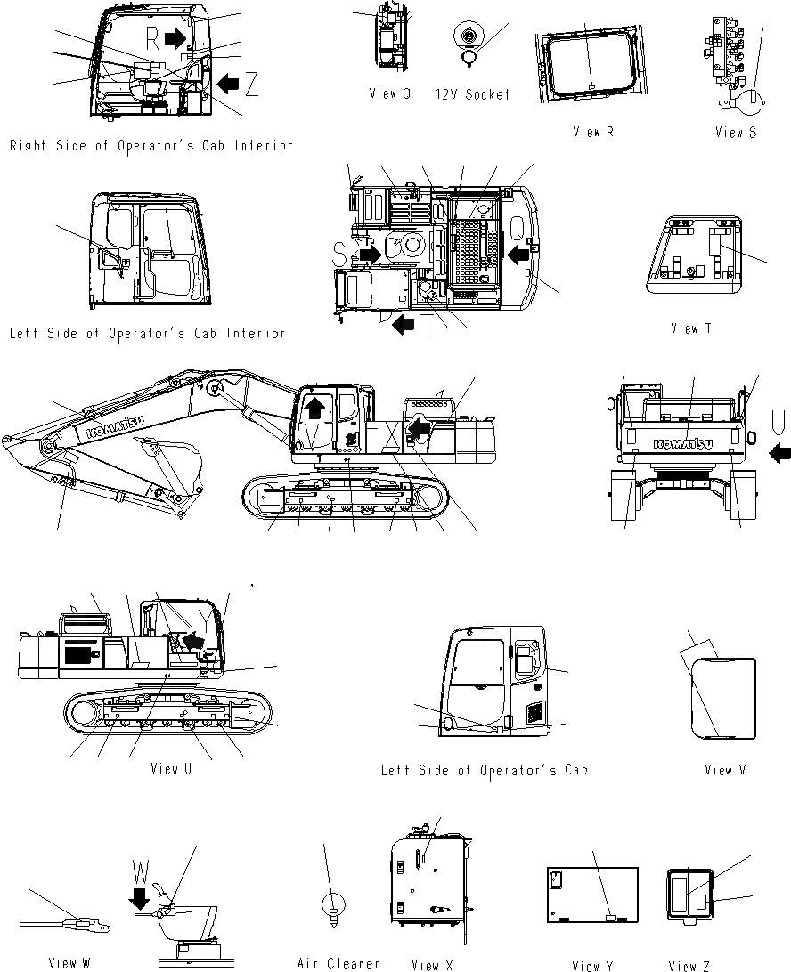 Схема запчастей Komatsu PC450LC-8K HIGH REACH DEMOLITION - ТАБЛИЧКИ TABLE OF CONTENTS PC-8 ВЫС. REACH РАЗРУШ. ЗДАНИЙ