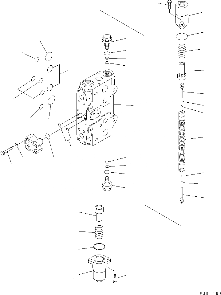 Схема запчастей Komatsu PC450LC-6 - СЕРВИСНЫЙ КЛАПАН (/) ОСНОВН. КОМПОНЕНТЫ И РЕМКОМПЛЕКТЫ